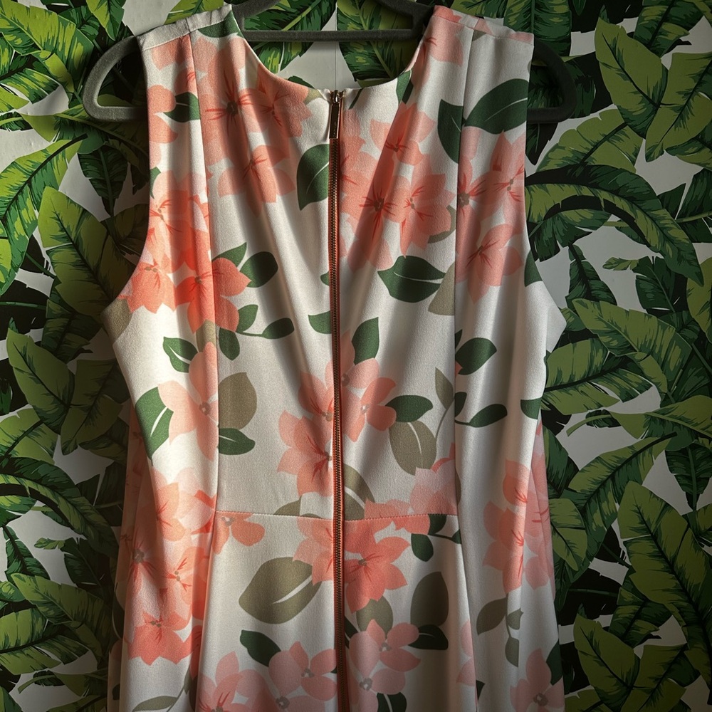 Calvin Klein Pink and Coral Floral Dress - Picture 5 of 6